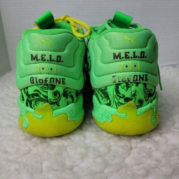 PUMA LAMELO MB.03 La France Mens Size 12 Green/Yellow 379233-01 basketball Shoes - Picture 4 of 12